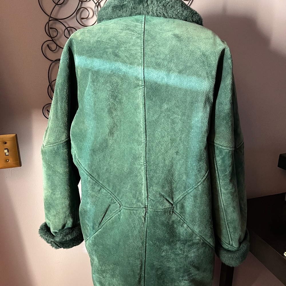 Vintage Split Suede Sherpa Coat - Picture 4 of 8